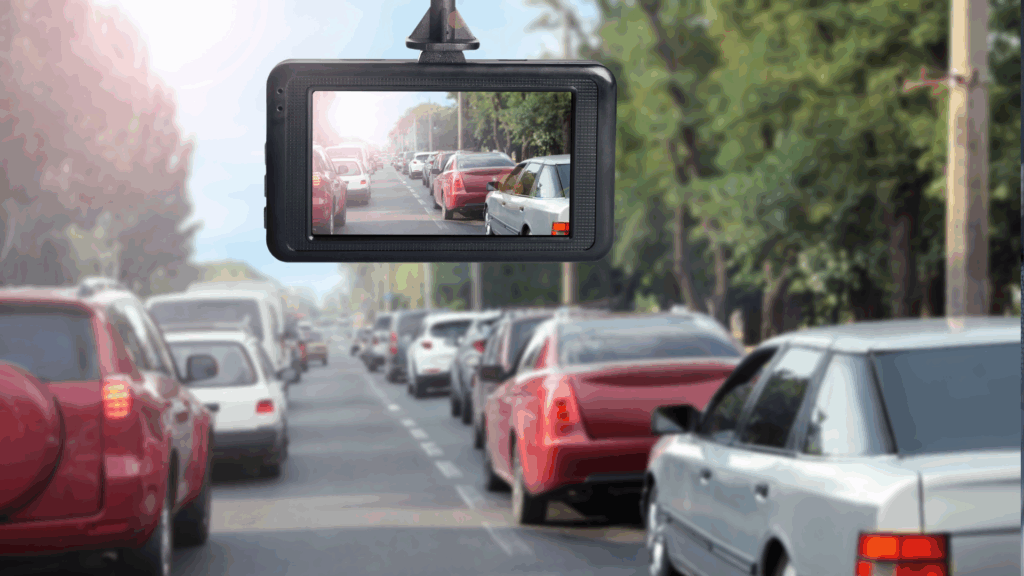 Stau auf der Straße aufgenommen mit Dashcam – Punkte in Flensburg jetzt online prüfen